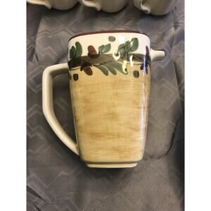 Beautiful Rare Marco e Cristina Hand Painted  Pitcher 8"Tall, Made In Italy